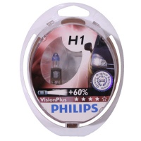 Автолампа галогенная PHILIPS VISIONPLUS +60% H1 12V 55W  (2шт.)