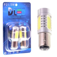 Автомобильная светодиодная лампа P21/5W - 1157 - HP - 6W + Линза (2шт.)